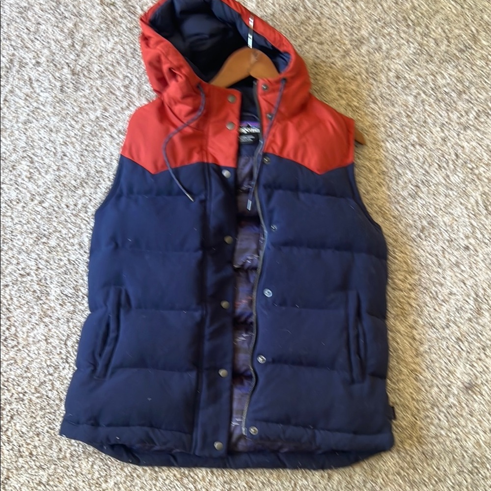 Patagonia Rust orange and Navy Vest